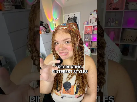 recreating yt girl hairstyles on my braids🙃🙃