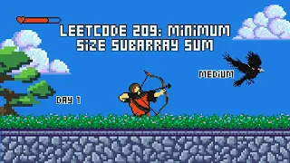 LeetCode 209 Minimum Size Subarray Sum Sliding Window Shrink - Day 1 Ace FAANG