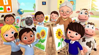 1, 2, 3 Vamos estudar 🏫 Little Baby Bum | Desenhos Animados e Músicas Infantis em Português