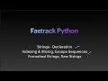Learning Python - 2 Strings Indexing Slicing f r -strings