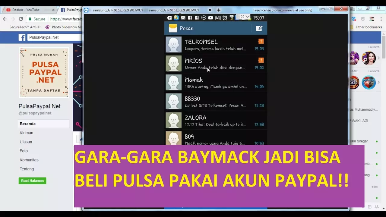 beli pulsa dengan paypal di nagapulsa,emang top luar biasa.100% pulsa masuk & no scam.. 