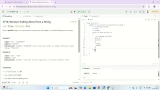 Remove Trailing Zeros From a String - LeetCode Easy Solution