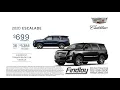 Findlay Cadillac September 2020 Cadillac Escalade Lease Special