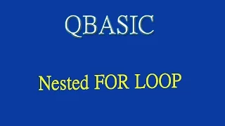 15 Tutorial on Nested FOR LOOP in QBASIC by Technical School