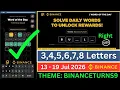 Theme BinanceTurns9 WOTD Binance Crypto WODL Answers Today All Letters WOTD