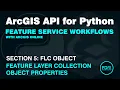 Feature Layer Collection Properties with the ArcGIS API for Python ArcGIS Online Feature Service