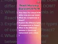 reactjs interview questions - 6 to 10