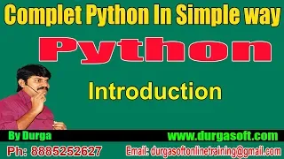 Python Tutorial Python Introduction by Durga sir
