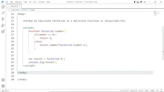 How to Calculate Factorial in a Recursive Function in Javascript Learn with Sazzad