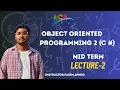 Object Oriented Programming 2 MID Term Lecture 2 Topics Array Jagged Array ACS AIUB
