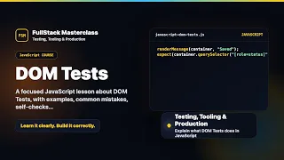 DOM Tests Explained FullStack Masterclass JavaScript Course