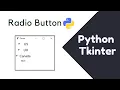 Python Tkinter Tutorial How to create a RADIO BUTTON using TKINTER