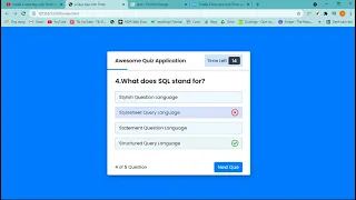 Create a Quiz App with Timer Learn from CodingNepal