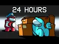 I Spent 24 Hours Overnight In Among Us