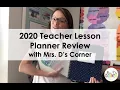 2020 Teacher Lesson Planner Review with Mrs D