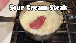Steak Boiled in Sour Cream