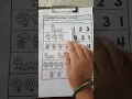 class nursery counting identify number 1 - 5 worksheet activity