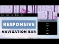 Responsive Navigation Bar - Using CSS HTML JQuery
