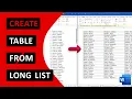 Convert a Long List of Names into a Table in MS Word Step-by-Step Tutorial