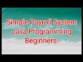 Simple Payroll Computation in Java Programming