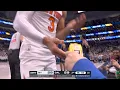 Josh Hart gets M Ms from a fan after crashing into the front row NBA on ESPN