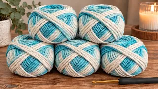 ¡No Vas a Creer Lo FÁCIL Que Es Esta Puntada a Crochet! 🦋Manta, Cobija, Camino de cama, Patrón fácil