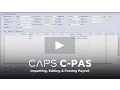 C-PAS Importing Editing Posting Payroll Tutorial