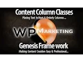 Content Columns in WordPress Using Genesis Framework