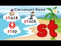 Consonant Blends ST Words Phonics Lesson for Kids Phonics Reading