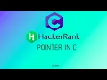 5 Pointers in C Hackerrank C Solutions Latest Link in Description