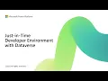 Just-in-time Developer Environment with Dataverse
