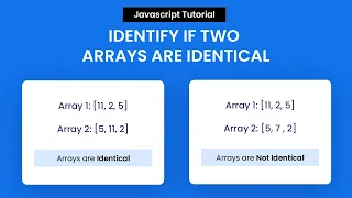 Determine If Two Arrays Are Identical Javascript