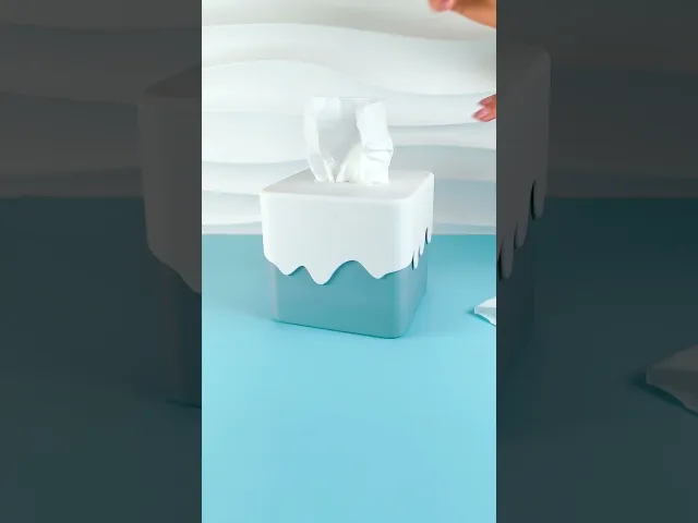 Dessert Tissue Box, 2 sizes, No Supports, No MultiColor video thumbnail