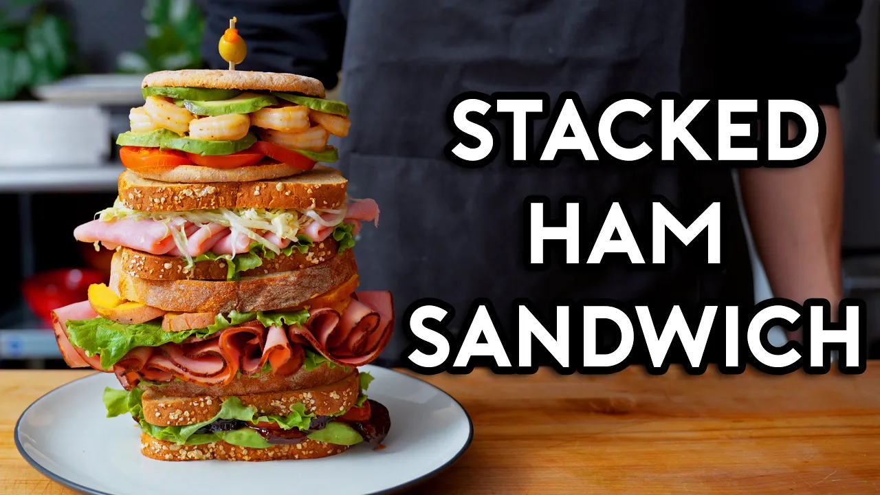 Quadruple Stacked Ham Sandwich from Final Fantasy XV   Arcade with Alvin