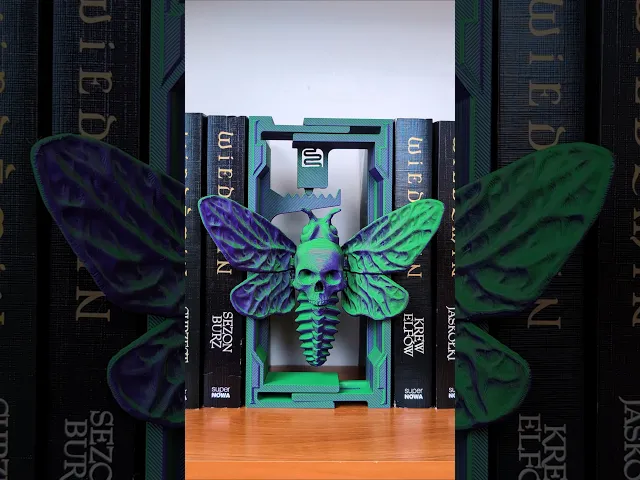 Skull Moth: Halloween Adjustable Book Nook video thumbnail