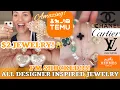 HUGE TEMU JEWELRY accessories HAUL Try on designer Highend inspired Jewelry