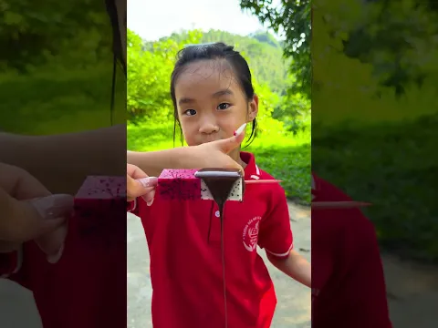 THỬ THÁCH ĂN THANH LONG  cùng SỮA ĐẶC và TƯƠNG ỚT , siêu ngon sự kết hợp hoàn hảo #food #cute