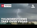 Thunderstorms cause power outages and flight delays in Clark County