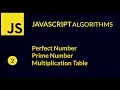 Javascript Perfect Number - Prime Number