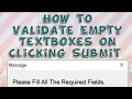 How to validate empty TextBoxes on Submit button in vb net without coding