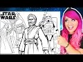 Coloring Star Wars Coloring Pages Stormtrooper Obi-Wan Kenobi Darth Vader Luke Skywalker