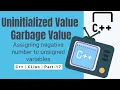 Uninitialized Value Garbage Value Assigning negative number to unsigned variables C CLion Part17