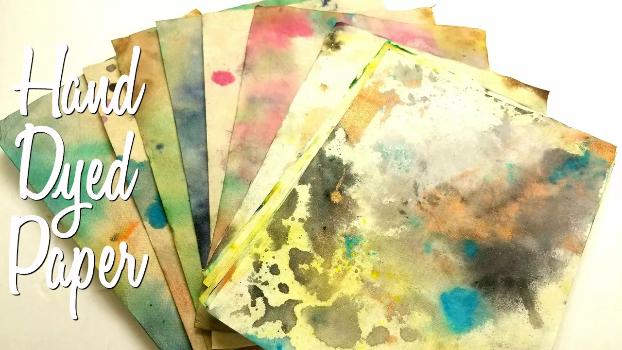 Hand Dying Papers - Different Ways to Color Paper - Fly the Coop Friday!