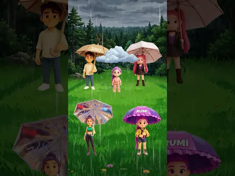 ¿De Quién Será El Paraguas Que Proteja A Rumi?😢☔ (Rumi💜 vs Jinu🖤 vs Mira❤️ vs Zoey💙)