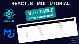 MUI Table with pagination in React JS Load MUI Table with api data React JS - MUI Tutorial