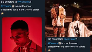 wizkid s essence ft tems becomes the most shazamed song in the united states