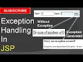 Exception Handling in JSP Java Server Pages