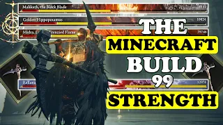 The Most Powerful Strength Jump attack Build in Elden Ring The Minecraft Build