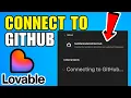 How To Connect Lovable To GitHub 2026 Beginners Guide