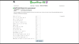 Java Practice-it Primitive Data and Definite Loops Self-Check 2 4 expressions2